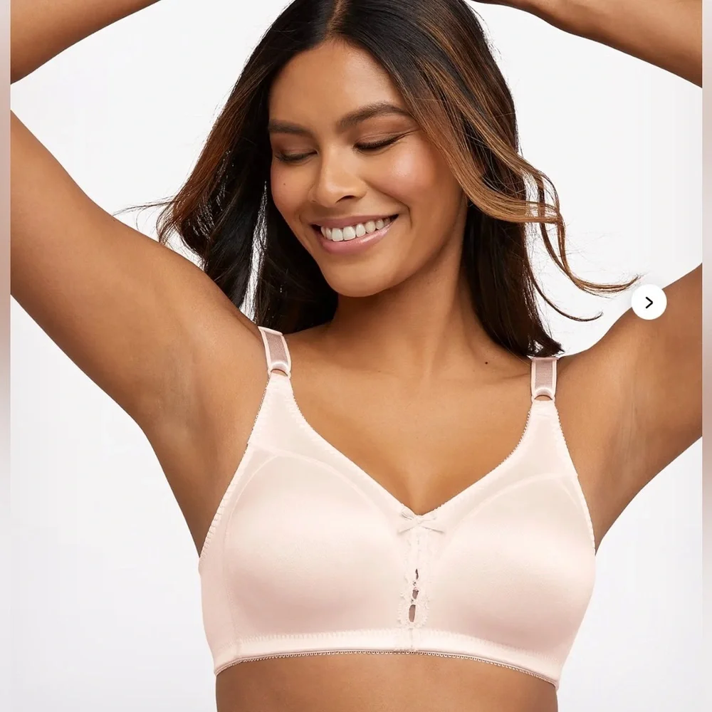 BALI Double Support Wireless Stretch Cotton Back Smoothing Classic Support 36C - Picture 1 of 8
